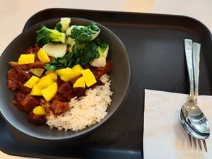 Lu Rou Fan [braised vegetarian meat rice] at Grove 素林 - Canberra in North Singapore