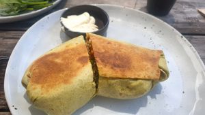 Curry wrap was really good at GROW in Anglesea