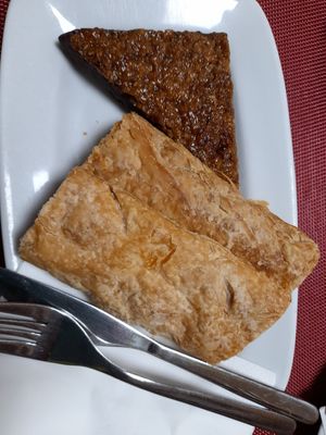 Choc Walnut slice and apple strudel at Paradies Naturkost in Vienna
