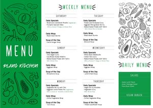 Menu at Plant Kitchen in Amman