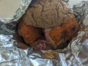 Buffalo cauliflower sandwich at Plant Kitchen in Amman