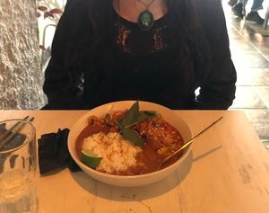 coconut curry veggies with tofu, very tasty :) at Astoria Bistro Botanique in Gatineau