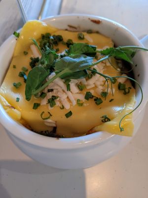 French onion soup at Astoria Bistro Botanique in Gatineau