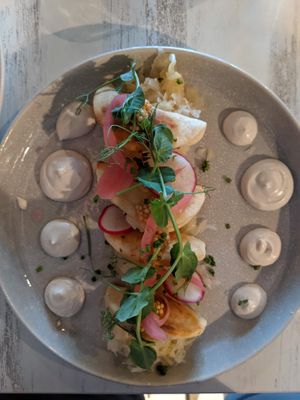 Fried perogies at Astoria Bistro Botanique in Gatineau