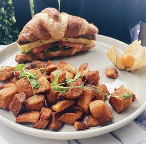 Sausage and egg croissant   at Astoria Bistro Botanique in Gatineau