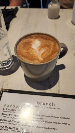 Oat latte at Astoria Bistro Botanique in Gatineau