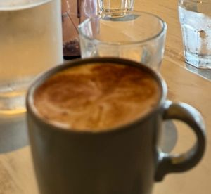 Chia tea with oat milk.  at Astoria Bistro Botanique in Gatineau