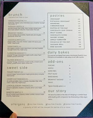 Menu page 2 at Astoria Bistro Botanique in Gatineau