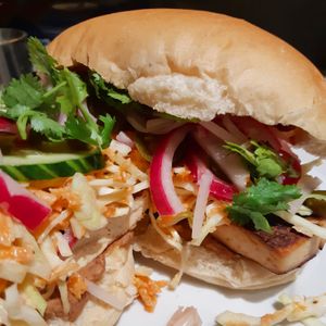 Tofu banh mi  at Nourish 2 Flourish in Edmonton