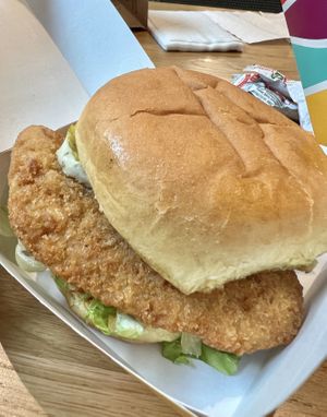 Vegan fish filet   at PLNT Burger in Mclean