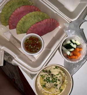 empanadas y humus   at Chillicon Valley in Puerto Escondido