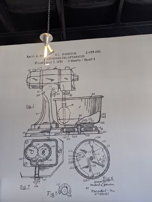 Wall artwork - retro baking at Sinfull Bakery in Houston