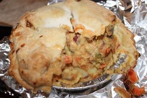 Vegetable pot pie at Sinfull Bakery in Houston