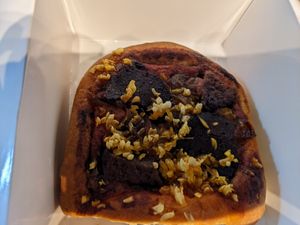 Pizza lovers kolache at Sinfull Bakery in Houston