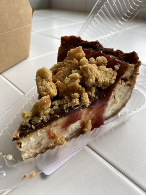 Strawberry cheesecake   at Sinfull Bakery in Houston