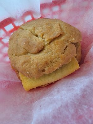 Classic breakfast sandwich at Sinfull Bakery in Houston