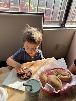 Big Mac kolache and Texas kolaches  at Sinfull Bakery in Houston