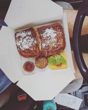 CINNAMON ROLL FRENCH TOAST ! at Sinfull Bakery in Houston