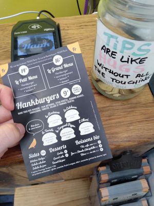 flyers menu at Hank Vegan Burger - Oberkampf in Paris