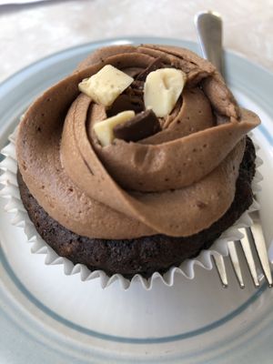 Chocolate cupcake  at Sarah's Sisters in Semaphore