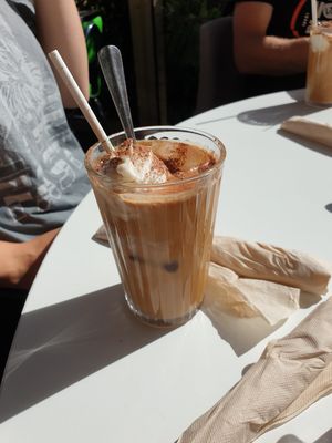 Iced latte at Sarah's Sisters in Semaphore
