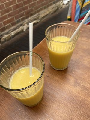 Tropical mango house made juice   at Sarah's Sisters in Semaphore