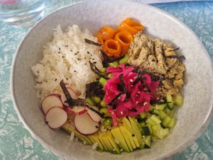 Poke bowl at Sarah's Sisters in Semaphore