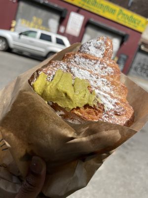 Pistachio croissant  at Le Petit Monstre in Brooklyn