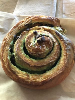 Pistachio and chocolate pastry   at Le Petit Monstre in Brooklyn