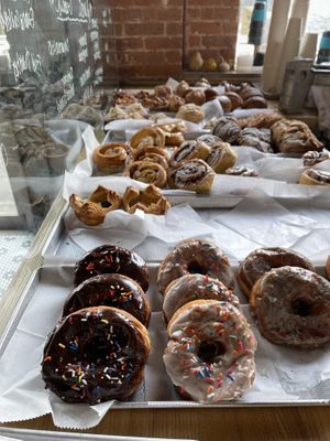 Donuts, cinnamon rolls, etc  at Le Petit Monstre in Brooklyn