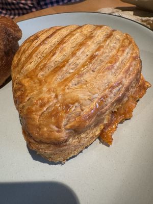 Buffalo chicken turnover  at Le Petit Monstre in Brooklyn