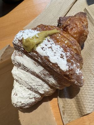 Pistachio croissant  at Le Petit Monstre in Brooklyn