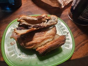 Chocolate croissant at Le Petit Monstre in Brooklyn