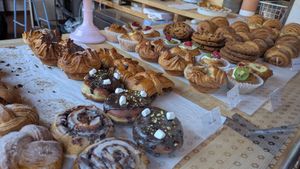 And this is only about half the pastry window on a Saturday morning! at Le Petit Monstre in Brooklyn