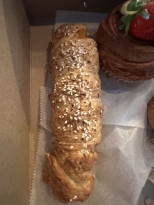 Cheddar pretzel dog  at Le Petit Monstre in Brooklyn