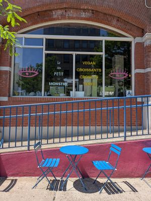 outside at Le Petit Monstre in Brooklyn