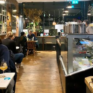 Upstairs area of the restaurant  at Shri Lakshmi Foods in East London