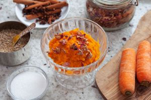 Dessert: Carrot Halwa(vegan) at Shri Lakshmi Foods in East London