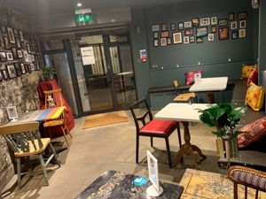 Downstairs area of the restaurant. at Shri Lakshmi Foods in East London