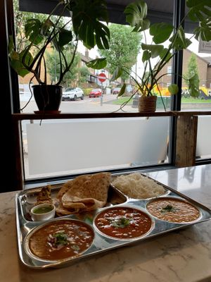 Vegan thali  at Shri Lakshmi Foods in East London