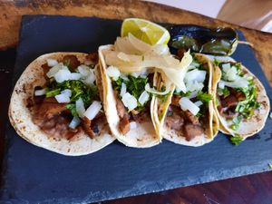 Tacos asada  at Tapatia Vegan Tacos in Tulum