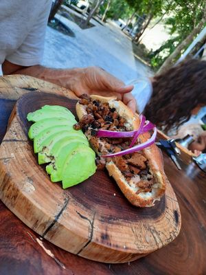 Lonche  at Tapatia Vegan Tacos in Tulum