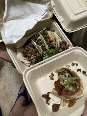 Tacos and sope  at Tapatia Vegan Tacos in Tulum