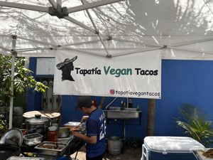   at Tapatia Vegan Tacos in Tulum