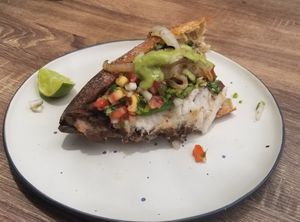 Torta Lonche at Tapatia Vegan Tacos in Tulum