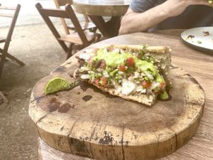 torta asada  at Tapatia Vegan Tacos in Tulum