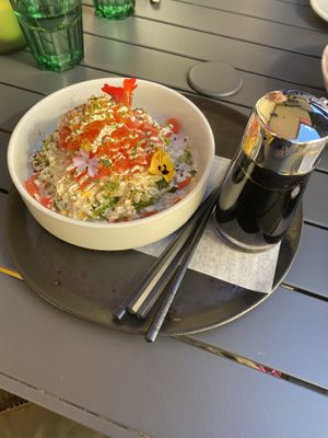 Vegan poke bowl  at 4296 in Canmore