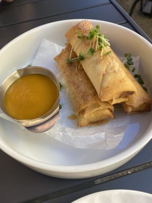 Vegan “frois gras” spicy spring rolls  at 4296 in Canmore