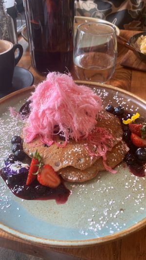 Blue berry pancakes - specials board  at The Old Garage in Camberwell