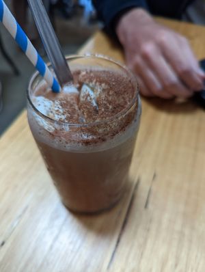 Iced chocolate (can with ice cream) at The Old Garage in Camberwell